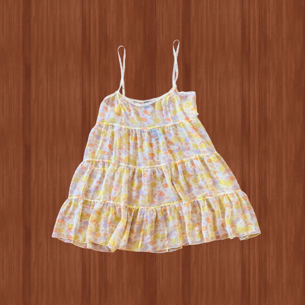 Free People Intimately Sheer Floral Babydoll Nightgown - Size S